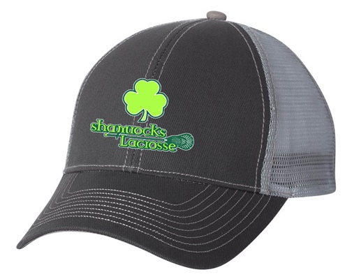 Dark Grey Shamrocks Logo Trucker Hat - Orders due Friday, March 24, 2023